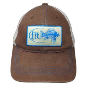 Costa Baseball Cap Brown OSFM Mesh Strapback Fish Skeleton f3t Fly Fishing Hat